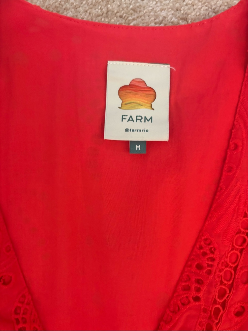 Farm Rio Red Size M romper - Picture 2 of 10